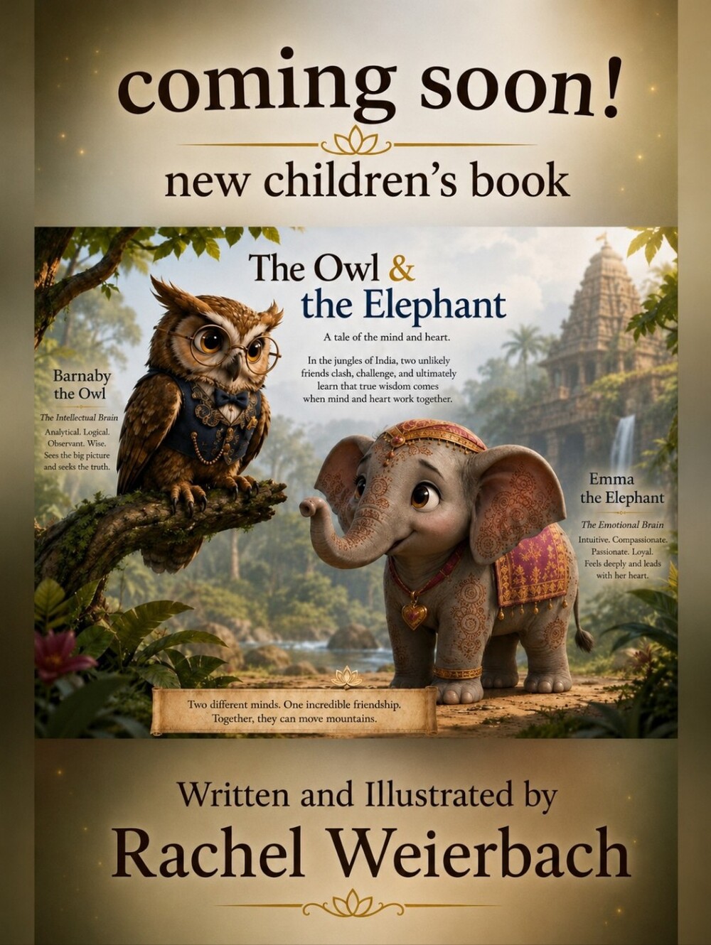 COMING SOON - New Children's Book "The Owl & The Elephant" By Rachel W